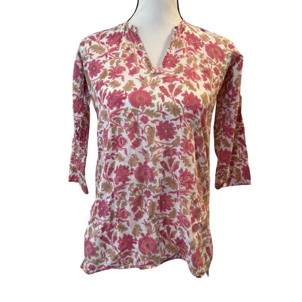 Roberta Roller Rabbit Women’s Floral Cotton Blouse Size 8